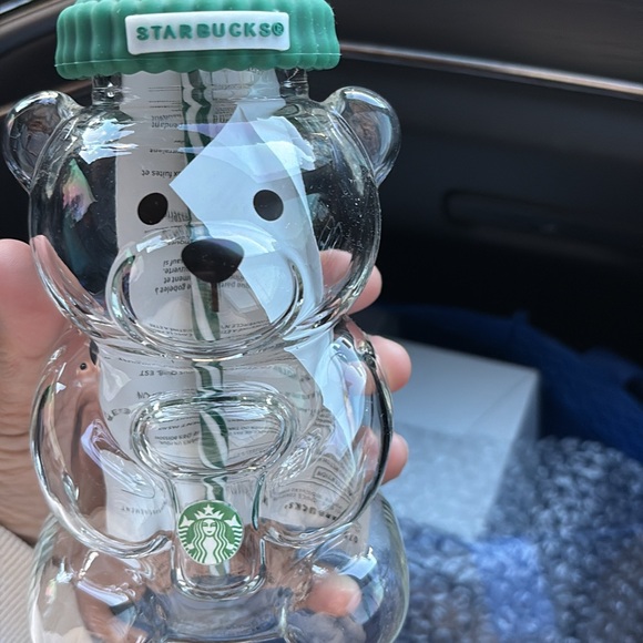 NEW💚💚Starbucks Clear Bear Tumbler with Green Lid - Picture 5 of 5